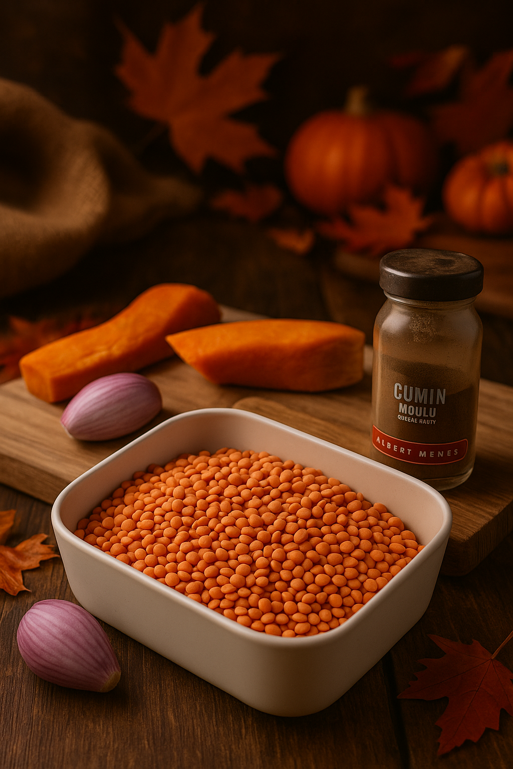 Que faire de la courge ( butternut) et de la lentille corail ?